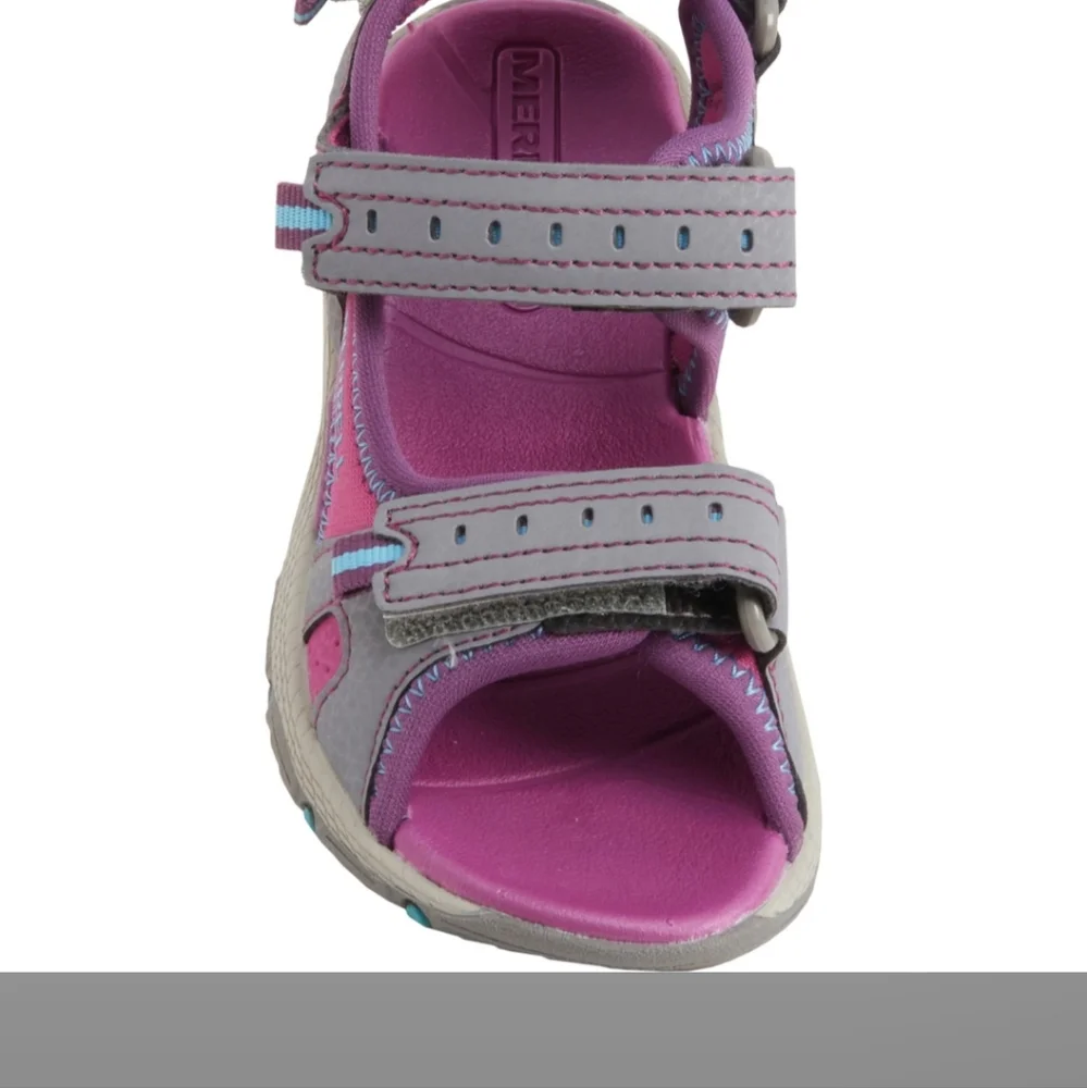 Merrell Kids Gray Pink Teal Sport Sandals